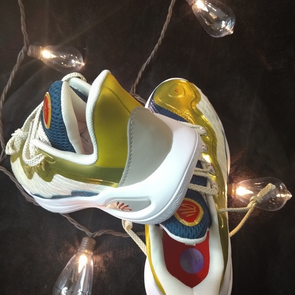 Kids Athletic Sneakers - Gold & Navy - Picture 6 of 7